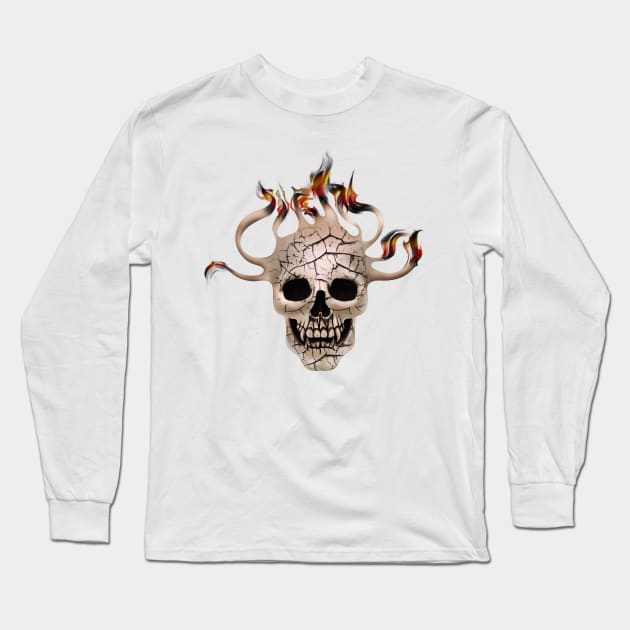 Dangerous Skull Long Sleeve T-Shirt by lidijaarts